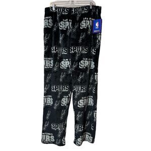 Sideline Apparel NBA San Antonio Spurs Lounge Pajama Pants Fuzzy Size XXL New!
